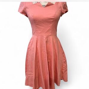 Girstunm Vintage Chic Coral Women's Mini Dress